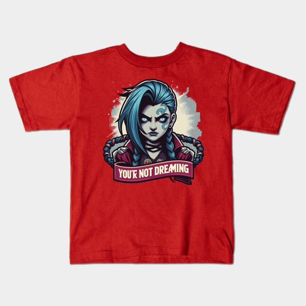 armed and dangerous- jinx power Kids T-Shirt by whatyouareisbeautiful